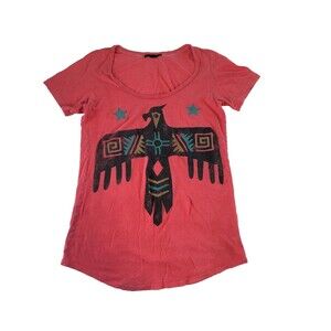 Truly Madly Deeply Women’s Thunderbird Graphic Scoop Neck Tee Size Small